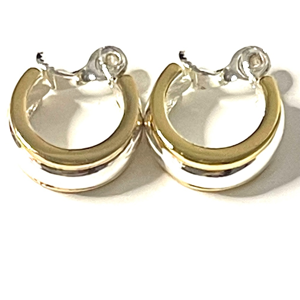 Lauren Ralph Lauren Gold & Silver Tone E-Z Comfort Clip-on Earrings